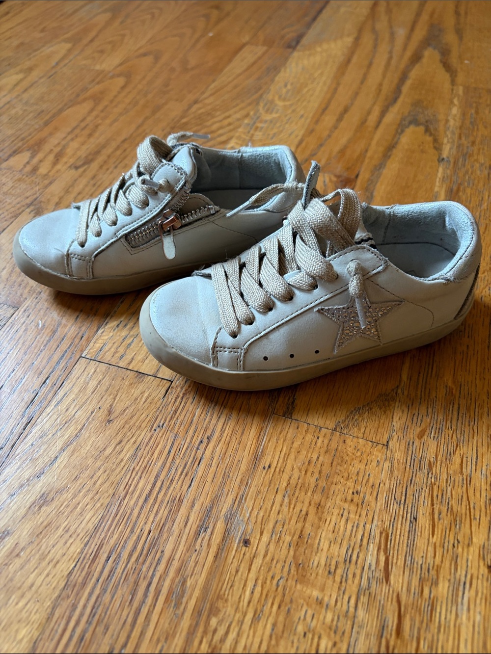 ShuShop Beige Kids Sneakers with Star Accent